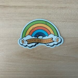Dutch Bros Rainbow Luck Abounds Sticker - Green, Orange, Blue